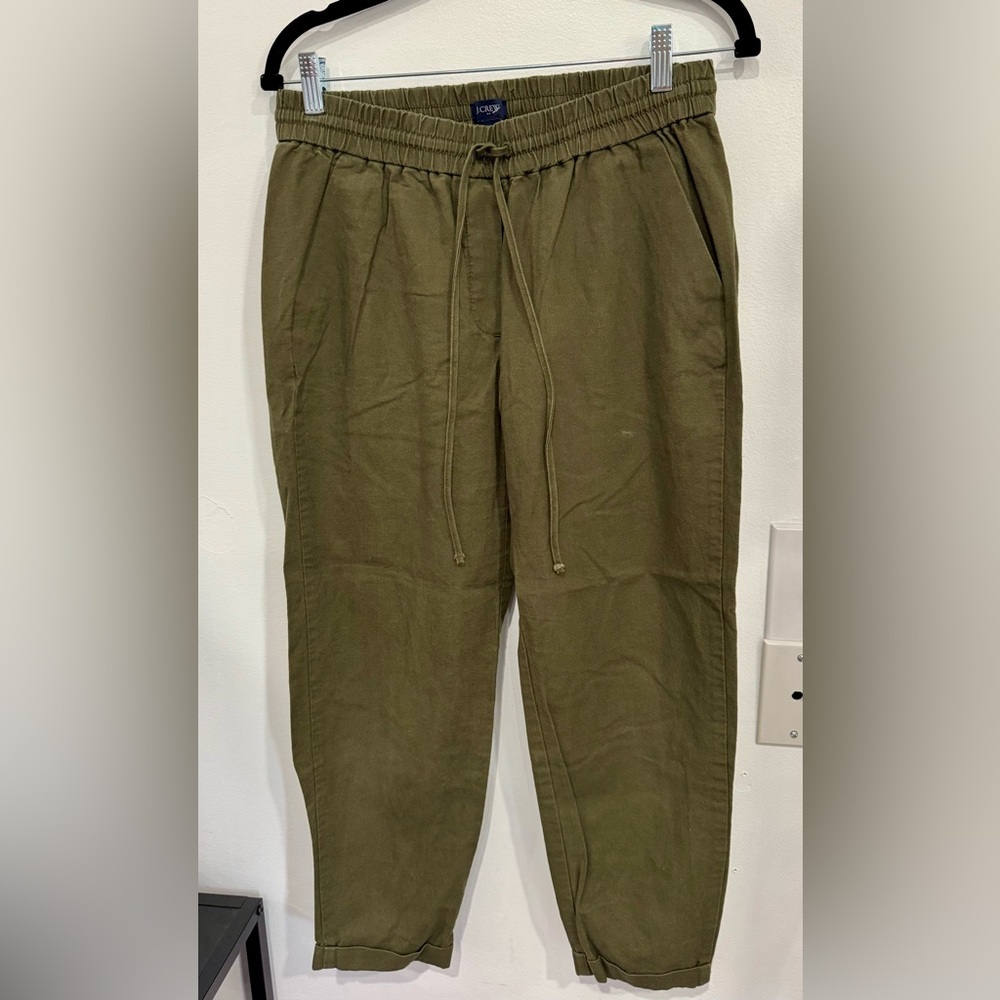 J. Crew Olive Green Elastic Waist Joggers